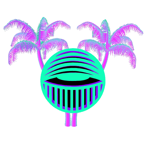 Ahol Sniffs Glue: eye with palm trees